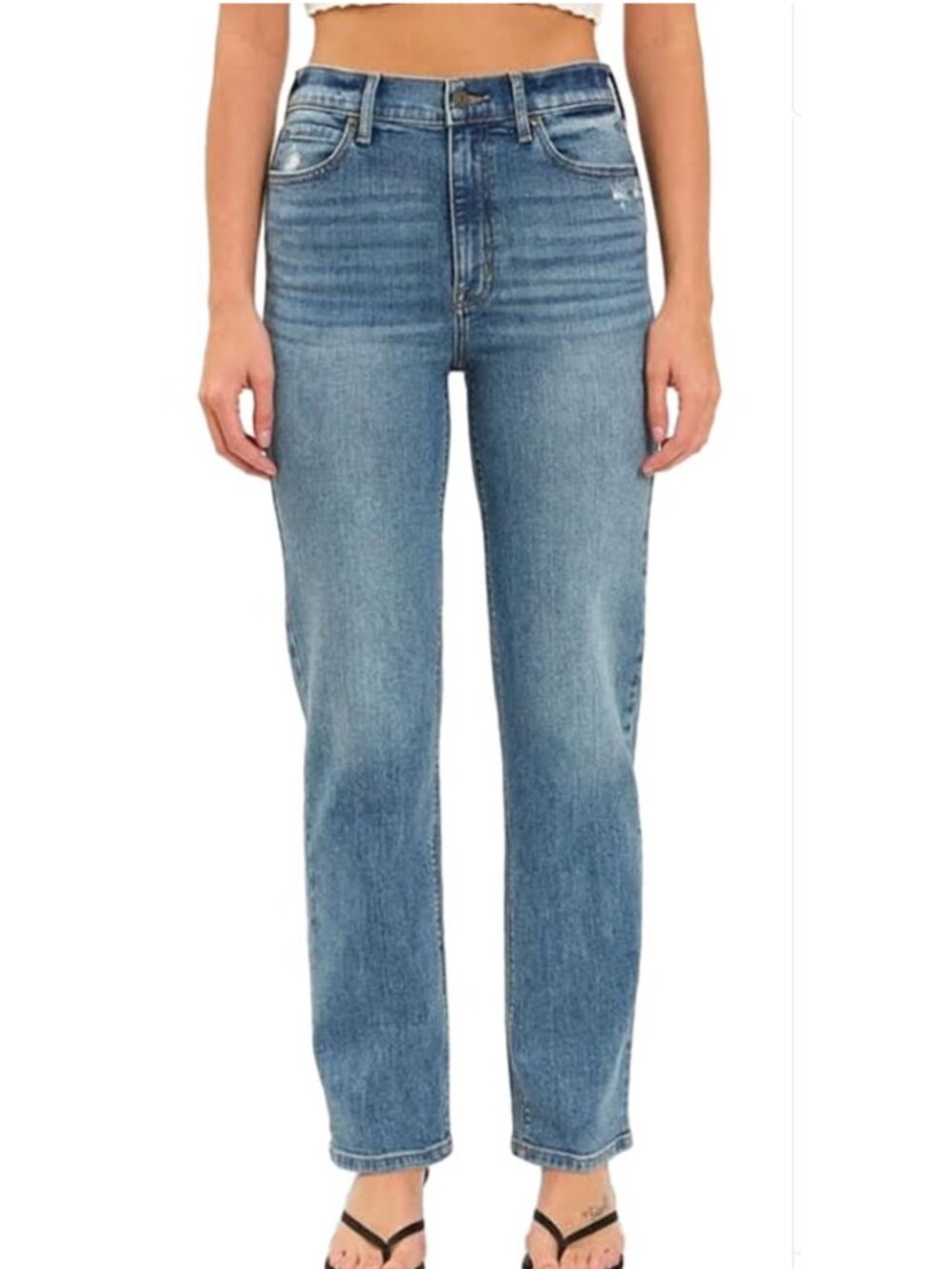 EUNINA Olsen High Rise Straight Leg Ankle Jeans 11/30